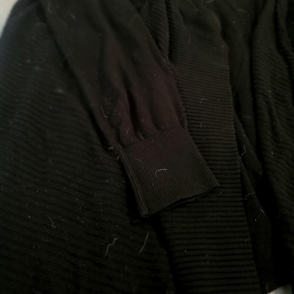 Women's Black Cardigan MNG Basics Black Flowy Cardigan Size Medium - Picture 5 of 5